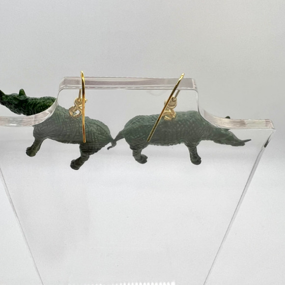 Rhino Earrings - Animal Earrings - Zoo Earrings - Teacher Earrings - Safari - Picture 5 of 9